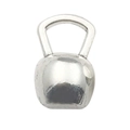Silver kettlebell gym charm pendant made of vintage alloy for DIY jewelry and keychains - Large Kettlebell