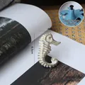 Vintage seahorse furniture pull knob in gold white finish for cabinets and drawers - Seahorse White Gold