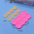 Macro detail of pink silicone mold for Chinese character cakes with precise dimensions - Multi-Hole Chinese Char Discs (5)