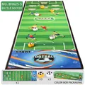 Indoor football rug game set with two-player battle mat and six soccer curling pucks - Football