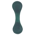 Forest green crazy horse leather magnetic bookmark with handmade stitching details - Crazy Horse Dark Green