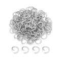 Silver jump rings for DIY jewelry making, stainless steel connector rings in bulk pack - White K (open Ring)