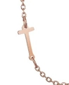Elegant rose gold stainless steel O-chain necklace featuring a minimalist T-letter pendant - Letter T / Rose Gold