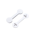 White dumbbell-shaped jewelry ring labels with black Size 5 printed text - Size 5 (100 Pcs) / White