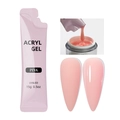 Macro view of pink acryl gel texture with 15g tube for professional nail extension art - 15g Refill Bag Pink