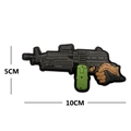 Taktischer PVC Maschinengewehr-Patch mit Klettverschluss, Größe 10 cm x 5 cm - 10x5cm / Maschinenpistole P00289-1