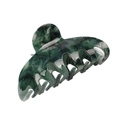 Claw hair clip with green marble texture and glossy resin finish on white background - Green Marble (Grab 8)