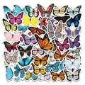 Detailansicht bunter wasserfester Schmetterlingsaufkleber in verschiedenen Kunststilen - Bunter Schmetterling / 50 Blatt