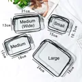 Waterproof PVC toiletry bag set in four sizes for travel storage and makeup - 30 Wire Black Mini 15x10.5x7cm