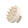 Ergonomic cream beige scalp massager brush made of eco-friendly wheat straw material - Matte Wheat Straw Beige