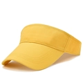 Unisex bright yellow running sun visor hat for outdoor sports tennis and golf - Yellow