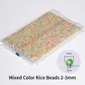 Mixed macaron color 2-3mm glass seed beads in a bulk bag for DIY jewelry making - Mixed Style B 3mm
