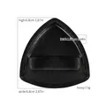 Triangle makeup puff dimensions: 6.8cm width and 1.63cm thickness for precise application - Black Pineapple Puff [Large]