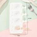 Pineapple shape 4-cavity white silicone popsicle mold with 21.5cm length dimensions - XG-18 (4 Cavities Pineapple)