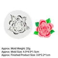 White silicone rose flower mold for chocolate fondant and resin craft DIY projects - 6#17-565 Rose / Gray