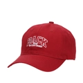 Cappellino da baseball rosso in cotone con ricamo BACK NOW bianco e visiera curva - Borgogna