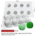 8-cavity cactus silicone mold for DIY succulent candles and plaster aroma stones - 8-Cavity Cactus Ball DG-95
