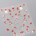 Pegatinas para uñas de rosas rojas y perlas blancas TL-308 con efecto retro 3D - Estilo de Rosa Roja y Perla (TL-308)