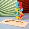 Colorful wooden rabbit 3D puzzle with numbers 1-10 for kids early learning - Little Rabbit