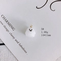 Detail view of a white acrylic ghost charm with dimensions and 1.00g weight info - 5# White Ghost