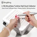 White L106 nail dust collector with brushless turbine and rotary switch detail - L106-US Plug