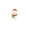 Cute Christmas snowman alloy brooch with red hat and green scarf for backpack decor - Snowman with Christmas Hat and Scarf (CZ0477-3)