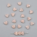 Rosa herzförmige Acryl-Crack-Perlen für DIY-Schmuckherstellung und Armbänder - 10x9mm (Ca. 70 Stück) / Fleischrosa