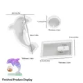 Dolphin-shaped silicone resin mold with rectangular base for DIY hanging picture frames - Dolphin Photo Frame Set / Semi-transparent White