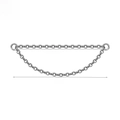 Solid G23 titanium double chain nose stud piercing accessory in 35mm and 45mm lengths - G23 Titanium Double Chain-35-45mm
