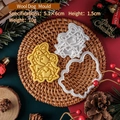Wool dog cookie cutter set for Christmas baking with Corgi shape stamp and white mold - 5.1x6x1.5cm