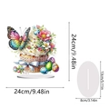 Acryl-Diamantmalerei-Aufsteller mit Cupcake- und Osterei-Mustern, Größe 24x24 cm - Cupcake Floral (Stil 18)