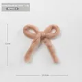 Fiocco decorativo in peluche kaki per albero di Natale, ornamento appeso da 11x10,5cm - Fiocco in Feltro Cachi (Piccolo)