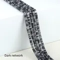 Dark network 2x4mm natural stone flat beads in cylindrical string for DIY jewelry - 2x4mm Spacer Beads (Approx. 150 Beads/Strand) / Black Network Stone