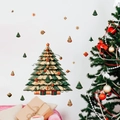 Pegatinas de pared creativas de árbol de Navidad con caja de regalo para decoración festiva - PH-QT1227