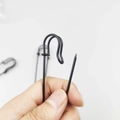 Handheld black metal safety pin for scarves and DIY clothing accessories - Electrophoretic Black