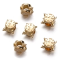 Detailed close-up of golden alarm clock shaped CCB beads for DIY jewelry making - Gold Style 11 (Clock)