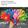 Mains d'applaudissements en plastique coloré avec smileys pour fêtes et sports - Avec Smiley (Épaissi) / 28cm