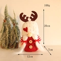 Gnome de Noël avec bois de renne et bonnet tricoté, décoration de fête haute de 20cm - Q1-31 Gnome Bonnet Blanc