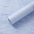 Sky blue pleated texture paper for floral and gift wrapping with stone-like crinkle effect - 60cm x 3m / Broken Ice Blue