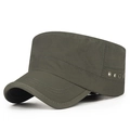 Casquette de cadet respirante en vert olive foncé avec œillets et protection solaire - Réglable / Vert Militaire