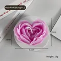 Peach heart-shaped rose scented candle in Shangri-La fragrance for gifting - Small/Peach (Shangri-La)
