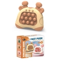 Fast push game toy in beige and brown finish for hand-eye coordination training - Brown Deer