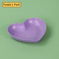 Elegant purple heart-shaped plastic fruit plate with rounded edges for home serving - Purple-Heart Dish