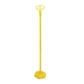 Support de ballon jaune avec base fleurie et tige pour décorations de table - Jaune