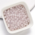Pink round glass beads with ice crackle effect for DIY jewelry making in a white bowl - Light Pink Ice Crackle Lampwork Beads