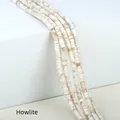 Strand of 2x4mm white howlite heishi beads with natural brown marble texture for DIY - 2x4mm Spacer Beads (Approx. 150 Beads/Strand) / Howlite