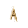 Polished 18K gold plated stainless steel letter A charm pendant for DIY jewelry - Letter A / Gold