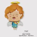 Cute angel foil balloon for baby showers and birthdays, 48x70cm size variant - Angel Baby Boy