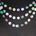 Holographic laser paper garland with rainbow round circles for party ceiling decor - 4 Meters / Iridescent Circles Garland