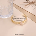 Detail of a gold double-chain bracelet with pink oval stone and 15cm length specs - Pink Stone Style (B02300G-1)